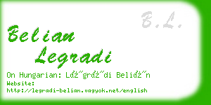 belian legradi business card
